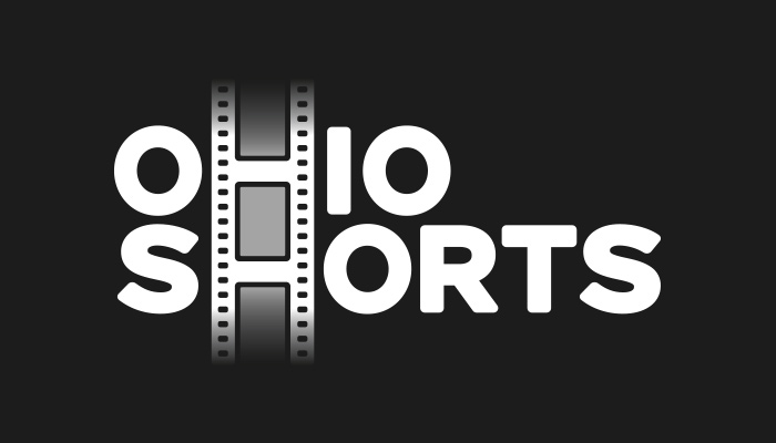 White logo for the Wexner Center for the Arts' Ohio Shorts program on black background